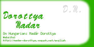 dorottya madar business card