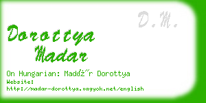 dorottya madar business card